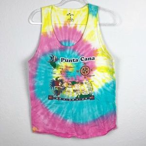 Deep Ocean Tie Dye Graphic Tank Punta Cana